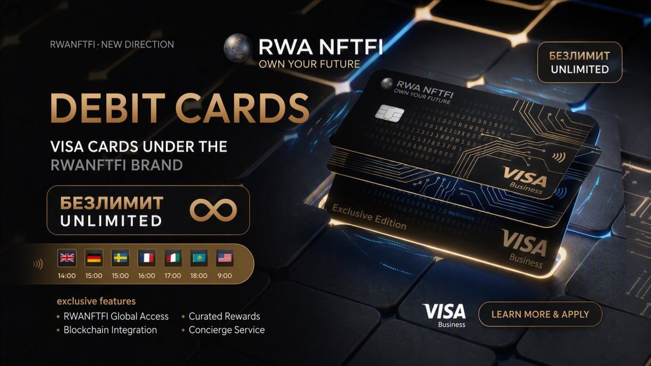 Дебетовые карты Visa RWA NFTFI Business